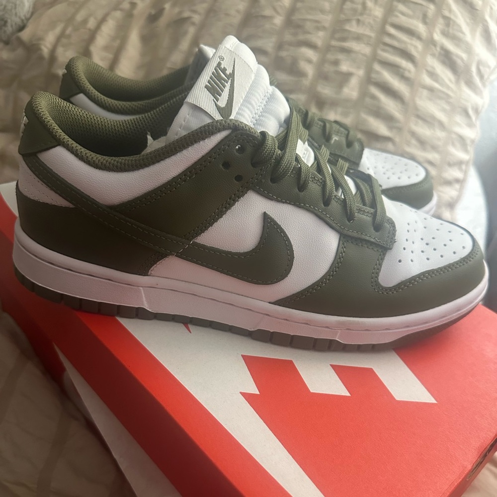 Nike Medium Olive Low Dunks / Women’s size 8